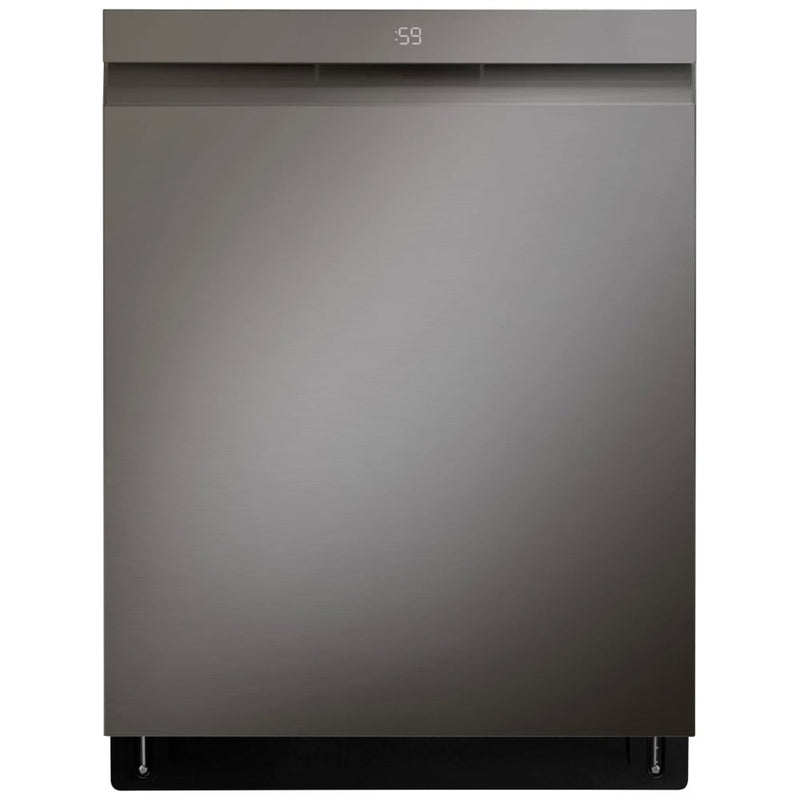 LG LDPH5554D Dishwasher, 24 inch Exterior Width, 46 dB Decibel Level, Fully Integrated, Stainless Interior, 9 Wash Cycles, 15 Capacity (Place Settings), 3 Loading Racks, Wifi Enabled, Black Stainless Steel colour