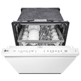 LG LDPN4542W Dishwasher, 24 inch Exterior Width, 48 dB Decibel Level, Fully Integrated, Stainless Interior, 9 Wash Cycles, 15 Capacity (Place Settings), 3 Loading Racks, White colour