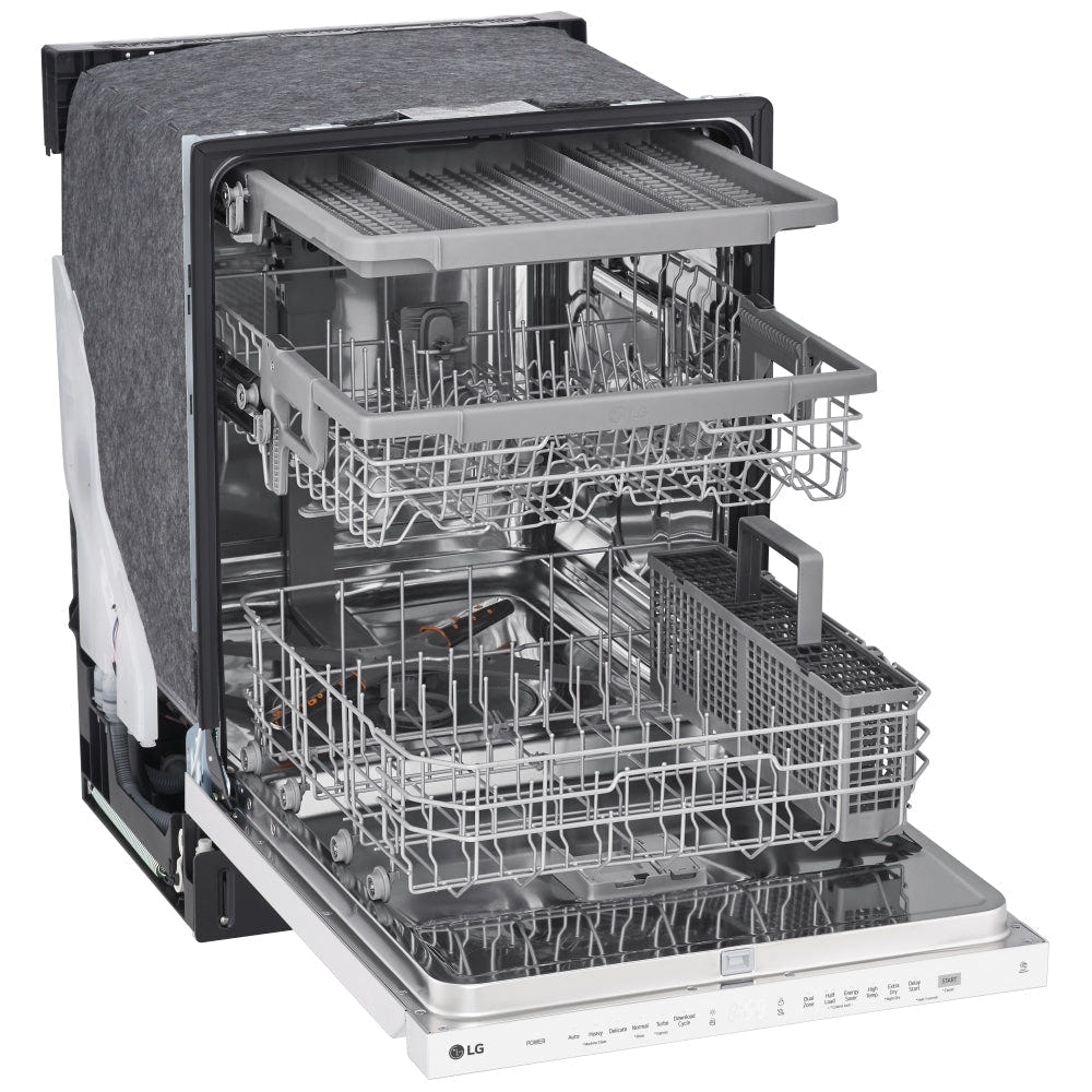 LG LDPN4542W Top Control Dishwasher with QuadWash and 3rd Rack