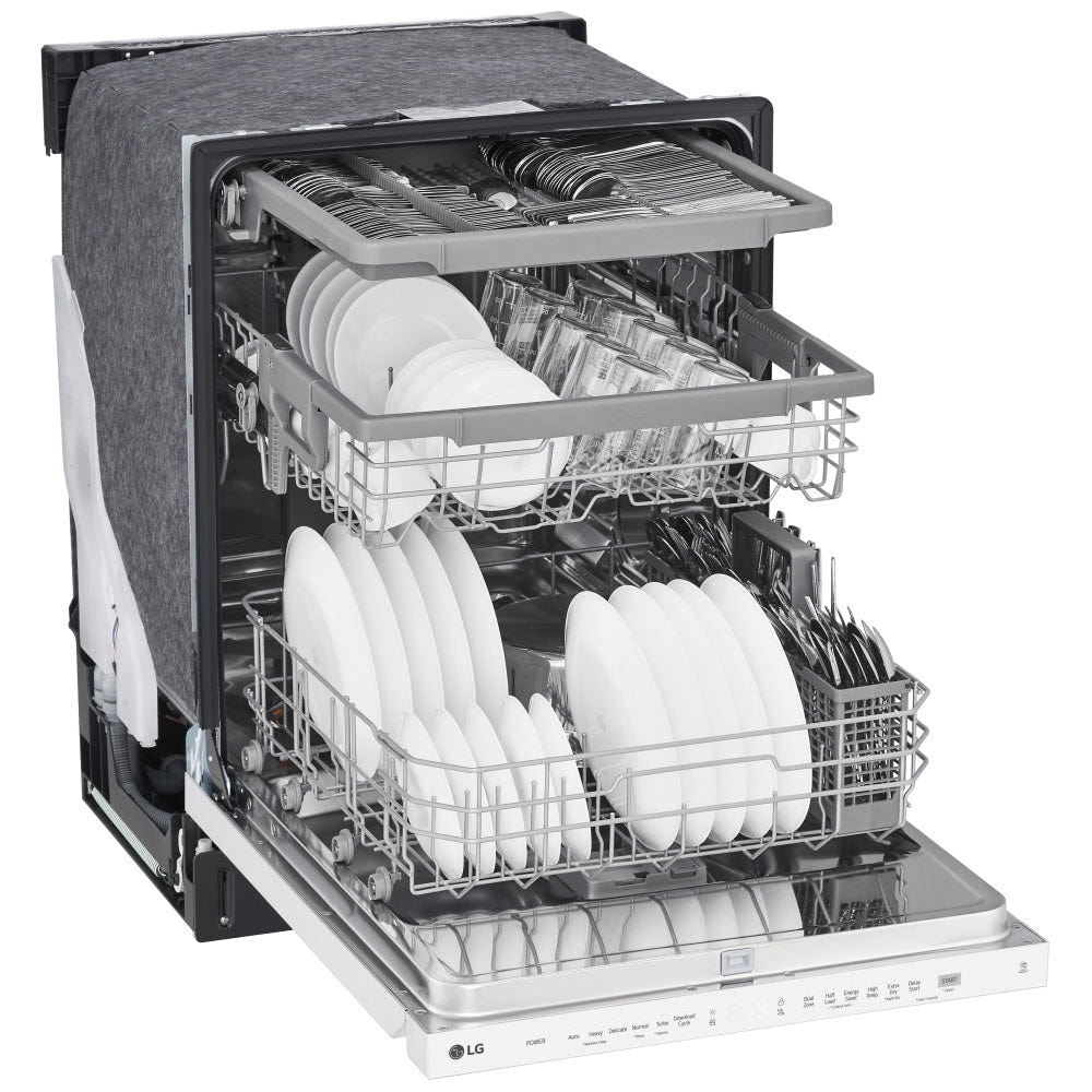 LG LDPN4542W Top Control Dishwasher with QuadWash and 3rd Rack