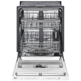 LG LDPN4542W Dishwasher, 24 inch Exterior Width, 48 dB Decibel Level, Fully Integrated, Stainless Interior, 9 Wash Cycles, 15 Capacity (Place Settings), 3 Loading Racks, White colour