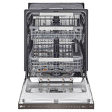LG LDPS6762D Dishwasher, 24 inch Exterior Width, 44 dB Decibel Level, Fully Integrated, Stainless Interior, 10 Wash Cycles, 15 Capacity (Place Settings), 3 Loading Racks, Wifi Enabled, Black Stainless Steel colour
