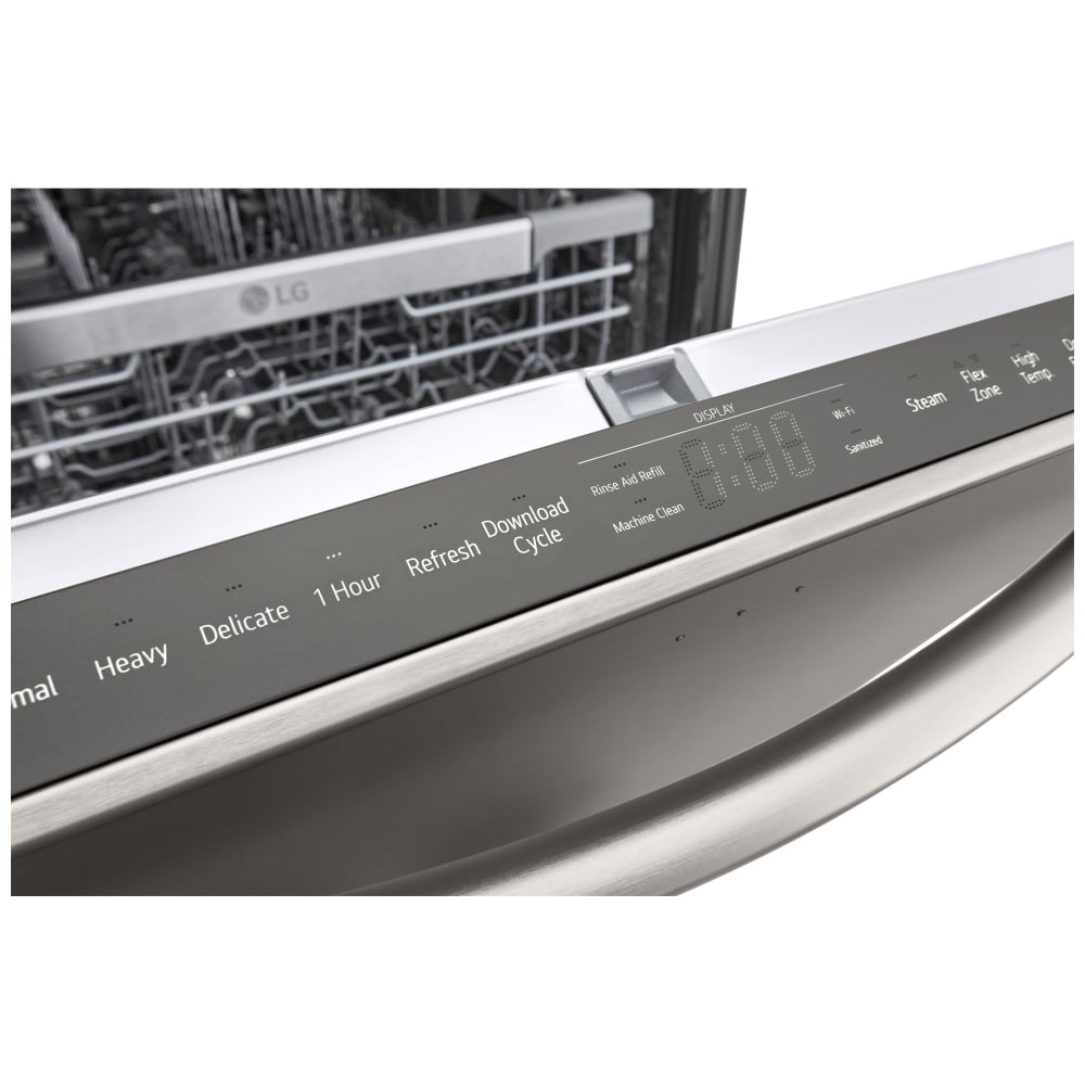 LG Smart Top Control Dishwasher with 1-Hour Wash & Dry, QuadWash Pro, TrueSteam & Dynamic Heat Dry LDTH7972D