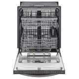 LG LDTS5552D Dishwasher, 24 inch Exterior Width, 46 dB Decibel Level, Fully Integrated, Stainless Interior, 9 Wash Cycles, 15 Capacity (Place Settings), 3 Loading Racks, Wifi Enabled, Black Stainless Steel colour