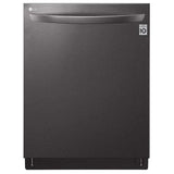 LG LDTS5552D Dishwasher, 24 inch Exterior Width, 46 dB Decibel Level, Fully Integrated, Stainless Interior, 9 Wash Cycles, 15 Capacity (Place Settings), 3 Loading Racks, Wifi Enabled, Black Stainless Steel colour