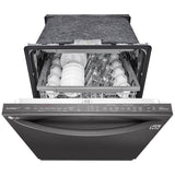 LG LDTS5552D Dishwasher, 24 inch Exterior Width, 46 dB Decibel Level, Fully Integrated, Stainless Interior, 9 Wash Cycles, 15 Capacity (Place Settings), 3 Loading Racks, Wifi Enabled, Black Stainless Steel colour