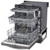 LG LDTS5552D Dishwasher, 24 inch Exterior Width, 46 dB Decibel Level, Fully Integrated, Stainless Interior, 9 Wash Cycles, 15 Capacity (Place Settings), 3 Loading Racks, Wifi Enabled, Black Stainless Steel colour