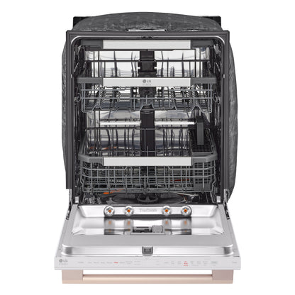 LG STUDIO 智能顶控洗碗机，配备 1 小时洗涤和烘干功能、QuadWash® Pro、TrueSteam® 和 Dynamic Heat Dry™ SDWB24W3