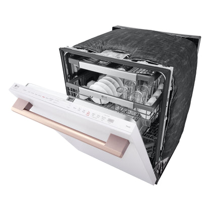 LG STUDIO 智能顶控洗碗机，配备 1 小时洗涤和烘干功能、QuadWash® Pro、TrueSteam® 和 Dynamic Heat Dry™ SDWB24W3