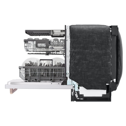 LG STUDIO 智能顶控洗碗机，配备 1 小时洗涤和烘干功能、QuadWash® Pro、TrueSteam® 和 Dynamic Heat Dry™ SDWB24W3