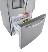 LG 28 cu. ft. French Door Refrigerator with Ice and Water Dispenser - LHFS28XBS freezer drawer angle