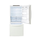 LG LRDNS2200W Bottom Freezer Refrigerator Front Open White