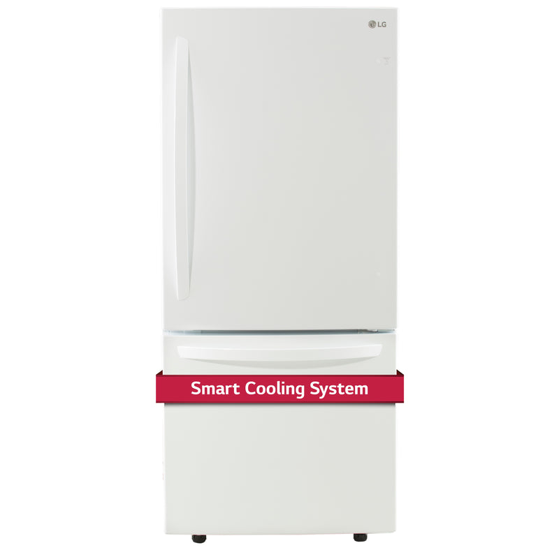 LG LRDNS2200W Bottom Freezer Refrigerator, 30 inch Width, ENERGY STAR Certified, 21.8 cu. ft. Capacity, White colour