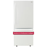 LG LRDNS2200W Bottom Freezer Refrigerator Smart Cooling System