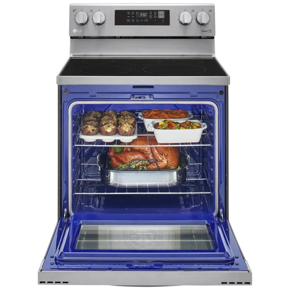 6.3 cu ft. Smart Wi-Fi Enabled Fan Convection Electric Ranges with Air Fry & EasyClean® LREL6323S