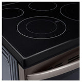 LG LREL6325D Electric Range, 6.3 cu. ft. Capacity, 30 inch Exterior Width, True Convection, 5 Burners, Storage Drawer, Air Fry, Self Clean, 3,200 W Highest Element, Black Stainless Steel colour
