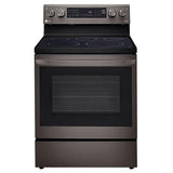 LG LREL6325D Electric Range, 6.3 cu. ft. Capacity, 30 inch Exterior Width, True Convection, 5 Burners, Storage Drawer, Air Fry, Self Clean, 3,200 W Highest Element, Black Stainless Steel colour