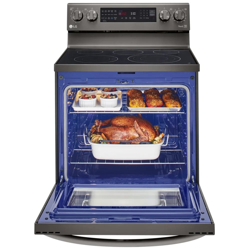 LG 6.3 cu.ft. Air Fry InstaView ThinQ Electric Range LREL6325D