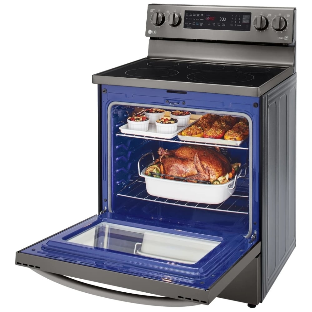 LG 6.3 cu.ft. Air Fry InstaView ThinQ Electric Range LREL6325D