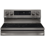 LG LREL6325D Electric Range, 6.3 cu. ft. Capacity, 30 inch Exterior Width, True Convection, 5 Burners, Storage Drawer, Air Fry, Self Clean, 3,200 W Highest Element, Black Stainless Steel colour
