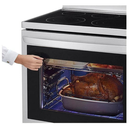 LG 6.3 cu.ft. Air Fry InstaView ThinQ Electric Range LREL6325F