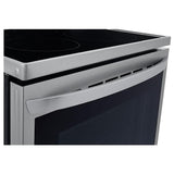 LG LREL6325F Electric Range, 6.3 cu. ft. Capacity, 30 inch Exterior Width, True Convection, 5 Burners, Storage Drawer, Yes, Self Clean, 3,200 W Highest Element, Stainless Steel colour