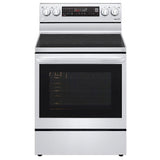 LG LREL6325F Electric Range, 6.3 cu. ft. Capacity, 30 inch Exterior Width, True Convection, 5 Burners, Storage Drawer, Yes, Self Clean, 3,200 W Highest Element, Stainless Steel colour
