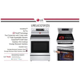 LG LREL6325F Electric Range, 6.3 cu. ft. Capacity, 30 inch Exterior Width, True Convection, 5 Burners, Storage Drawer, Yes, Self Clean, 3,200 W Highest Element, Stainless Steel colour