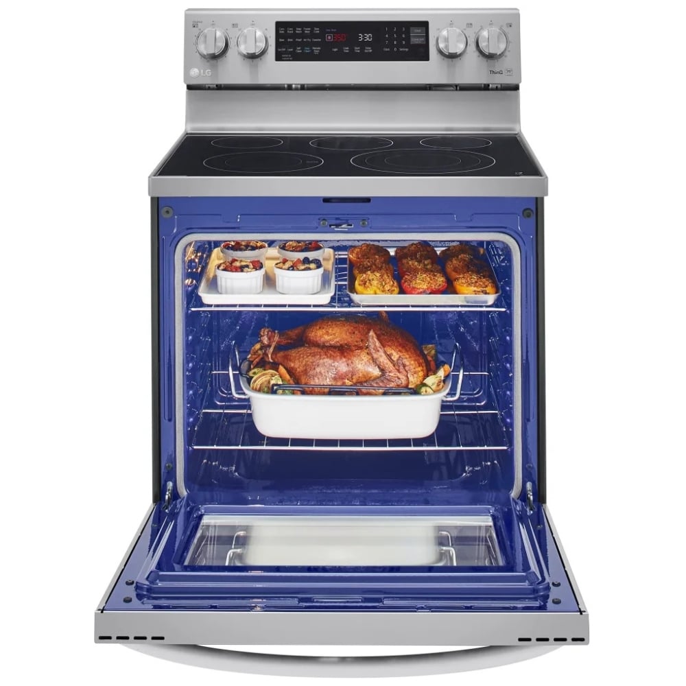 LG 6.3 cu.ft. Air Fry InstaView ThinQ Electric Range LREL6325F