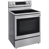 LG LREL6325F Electric Range, 6.3 cu. ft. Capacity, 30 inch Exterior Width, True Convection, 5 Burners, Storage Drawer, Yes, Self Clean, 3,200 W Highest Element, Stainless Steel colour