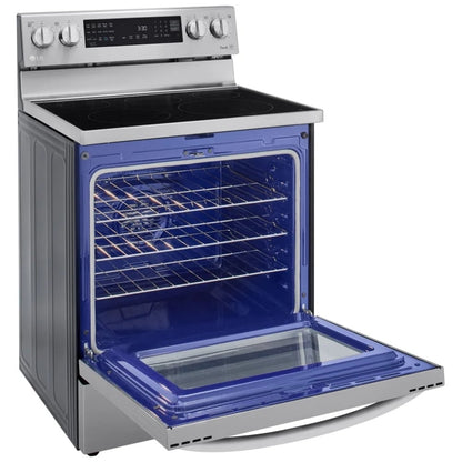 LG 6.3 cu.ft. Air Fry InstaView ThinQ Electric Range LREL6325F