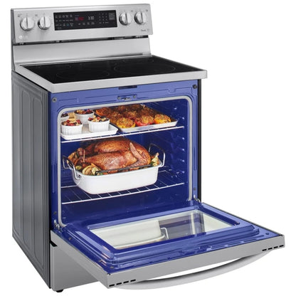 LG 6.3 cu.ft. Air Fry InstaView ThinQ Electric Range LREL6325F