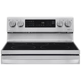 LG LREL6325F Electric Range, 6.3 cu. ft. Capacity, 30 inch Exterior Width, True Convection, 5 Burners, Storage Drawer, Yes, Self Clean, 3,200 W Highest Element, Stainless Steel colour