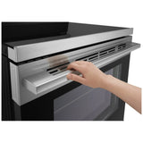 LG LREN6321VE Electric Range, 6.3 cu. ft. Capacity, 30 inch Exterior Width, True Convection, 4 Burners, Storage Drawer, Air Fry, Steam Clean, 3,200 W Highest Element, Stainless Steel colour, EasyClean®, Probake Convection®, SmartDiagnosis™, ThinQ®