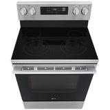 LG LREN6321VE Electric Range, 6.3 cu. ft. Capacity, 30 inch Exterior Width, True Convection, 4 Burners, Storage Drawer, Air Fry, Steam Clean, 3,200 W Highest Element, Stainless Steel colour, EasyClean®, Probake Convection®, SmartDiagnosis™, ThinQ®
