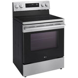 LG LREN6321VE Electric Range, 6.3 cu. ft. Capacity, 30 inch Exterior Width, True Convection, 4 Burners, Storage Drawer, Air Fry, Steam Clean, 3,200 W Highest Element, Stainless Steel colour, EasyClean®, Probake Convection®, SmartDiagnosis™, ThinQ®