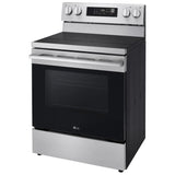 LG LREN6323YE Electric Range, 6.3 cu. ft. Capacity, 30 inch Exterior Width, Convection, 5 Burners, Storage Drawer, Air Fry, Self Clean, 3,200 W Highest Element, Stainless Steel colour