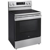 LG LREN6323YE Electric Range, 6.3 cu. ft. Capacity, 30 inch Exterior Width, Convection, 5 Burners, Storage Drawer, Air Fry, Self Clean, 3,200 W Highest Element, Stainless Steel colour