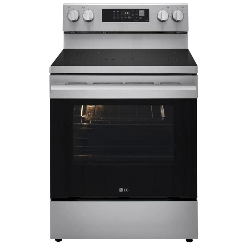 LG LREN6323YE Electric Range, 6.3 cu. ft. Capacity, 30 inch Exterior Width, Convection, 5 Burners, Storage Drawer, Air Fry, Self Clean, 3,200 W Highest Element, Stainless Steel colour