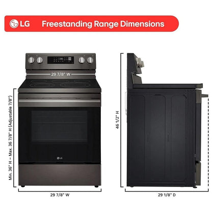 LG LREN6323ZE Electric Range, 30" Width, 6.3 Cu. Ft Capacity, 3200 W