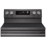 LG LREN6323ZE Electric Range, 6.3 cu. ft. Capacity, 30 inch Exterior Width, Convection, 5 Burners, Storage Drawer, Air Fry, Self Clean, 3,200 W Highest Element, Black Stainless Steel colour