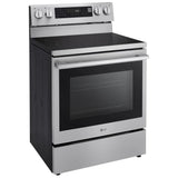 LG LREN6325XE Electric Range, 6.3 cu. ft. Capacity, 30 inch Exterior Width, Convection, 5 Burners, Storage Drawer, Air Fry, Self Clean, 3,200 W Highest Element, Stainless Steel colour