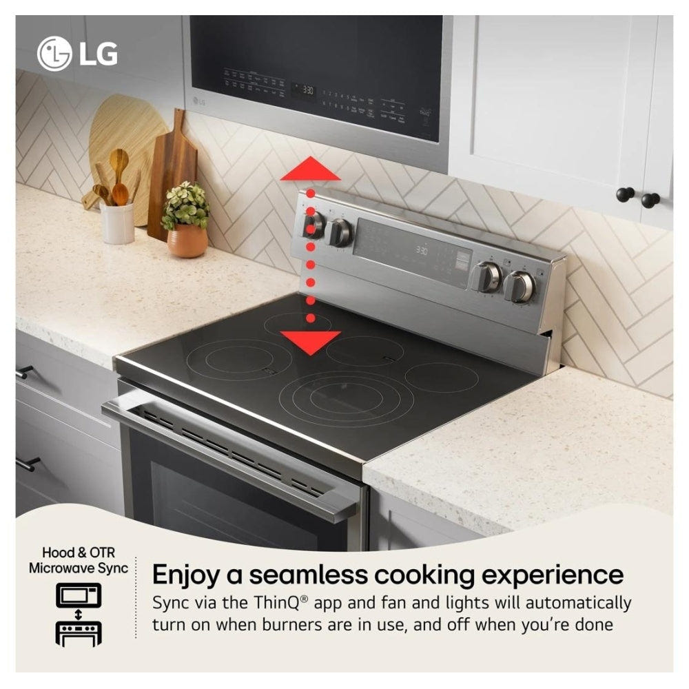 LG LREN6325ZE Electric Range, 30" Width, 6.3 Cu. Ft Capacity, 3200 W
