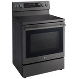 LG LREN6325ZE Electric Range, 6.3 cu. ft. Capacity, 30 inch Exterior Width, Convection, 5 Burners, Storage Drawer, Air Fry, Self Clean, 3,200 W Highest Element, Black Stainless Steel colour
