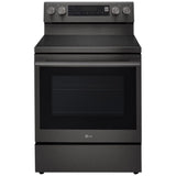 LG LREN6325ZE Electric Range, 6.3 cu. ft. Capacity, 30 inch Exterior Width, Convection, 5 Burners, Storage Drawer, Air Fry, Self Clean, 3,200 W Highest Element, Black Stainless Steel colour