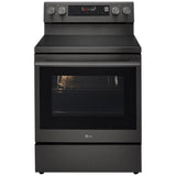 LG LREN6325ZE Electric Range, 6.3 cu. ft. Capacity, 30 inch Exterior Width, Convection, 5 Burners, Storage Drawer, Air Fry, Self Clean, 3,200 W Highest Element, Black Stainless Steel colour