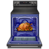 LG LREN6325ZE Electric Range, 6.3 cu. ft. Capacity, 30 inch Exterior Width, Convection, 5 Burners, Storage Drawer, Air Fry, Self Clean, 3,200 W Highest Element, Black Stainless Steel colour