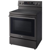 LG LREN6325ZE Electric Range, 6.3 cu. ft. Capacity, 30 inch Exterior Width, Convection, 5 Burners, Storage Drawer, Air Fry, Self Clean, 3,200 W Highest Element, Black Stainless Steel colour