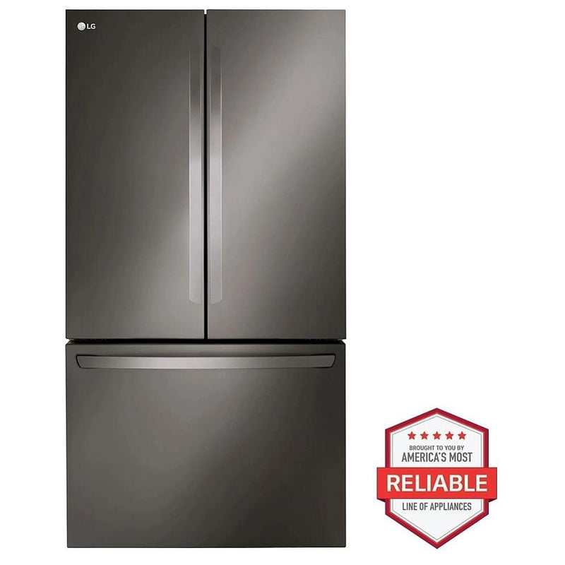 LG LRFLC2706D French Door Refrigerator, 36 inch Width, 26.5 cu. ft. Capacity, Counter Depth, Water Dispenser (Interior), Ice Dispenser (Freezer Located), ENERGY STAR Certified, Black Stainless Steel colour