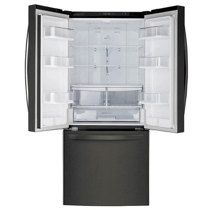 LG LRFNS2200D French Door Refrigerator, 30" French Door, 21.8 cu. ft. Capacity, Black Stainless Steel